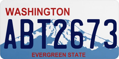 WA license plate ABT2673