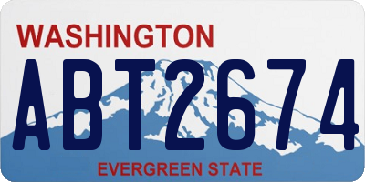 WA license plate ABT2674