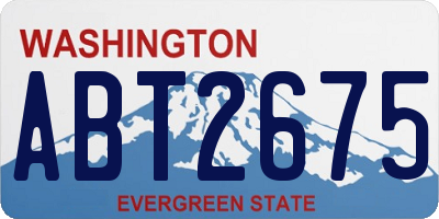 WA license plate ABT2675