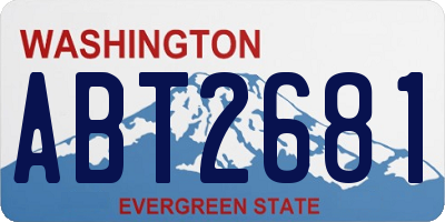 WA license plate ABT2681
