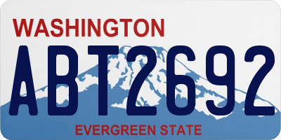 WA license plate ABT2692