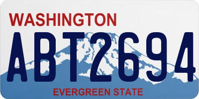 WA license plate ABT2694