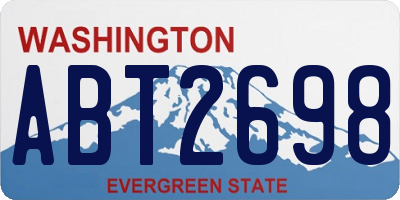 WA license plate ABT2698