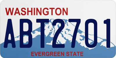WA license plate ABT2701