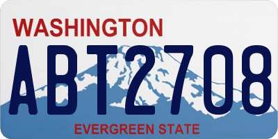 WA license plate ABT2708