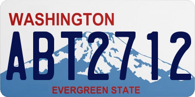 WA license plate ABT2712