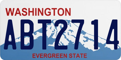 WA license plate ABT2714