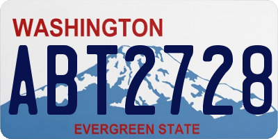 WA license plate ABT2728