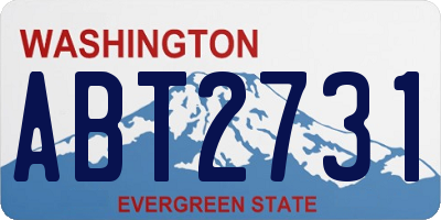 WA license plate ABT2731