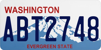 WA license plate ABT2748