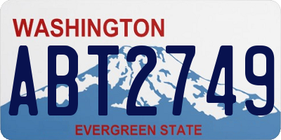 WA license plate ABT2749