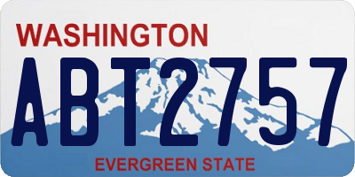 WA license plate ABT2757