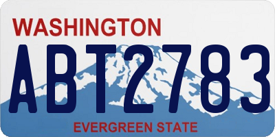 WA license plate ABT2783