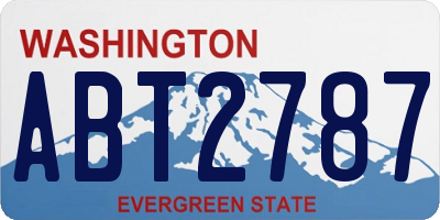 WA license plate ABT2787