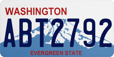WA license plate ABT2792