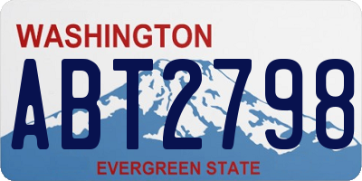 WA license plate ABT2798