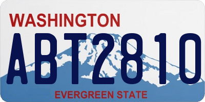 WA license plate ABT2810