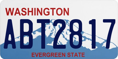 WA license plate ABT2817