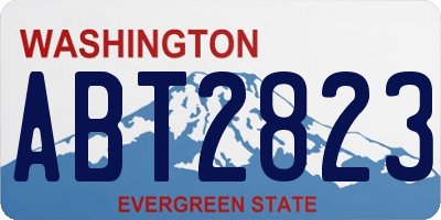 WA license plate ABT2823