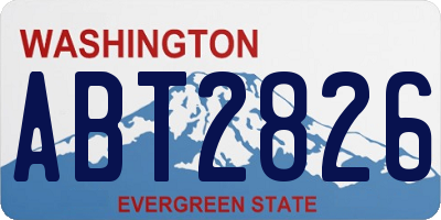 WA license plate ABT2826