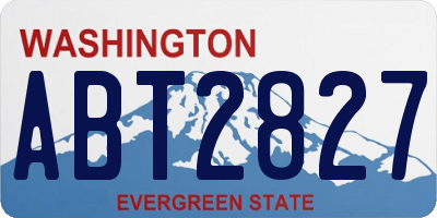 WA license plate ABT2827