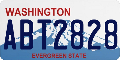 WA license plate ABT2828