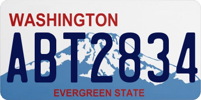 WA license plate ABT2834