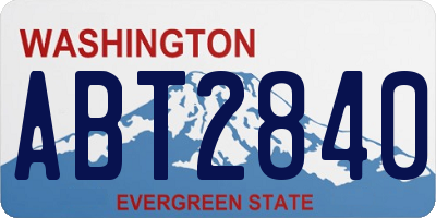 WA license plate ABT2840