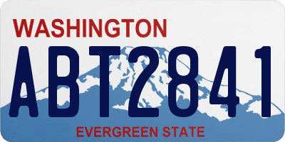 WA license plate ABT2841