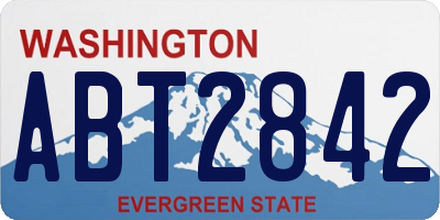 WA license plate ABT2842