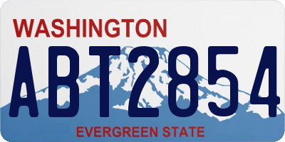 WA license plate ABT2854