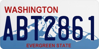 WA license plate ABT2861