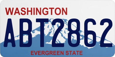 WA license plate ABT2862