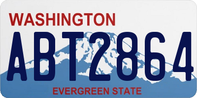 WA license plate ABT2864
