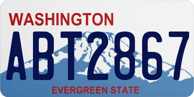 WA license plate ABT2867