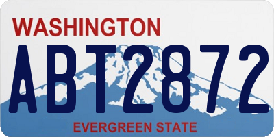 WA license plate ABT2872