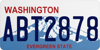 WA license plate ABT2878