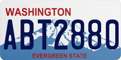 WA license plate ABT2880
