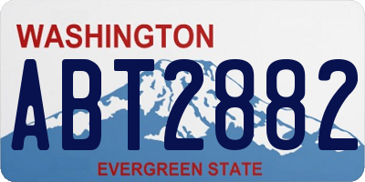 WA license plate ABT2882
