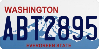 WA license plate ABT2895