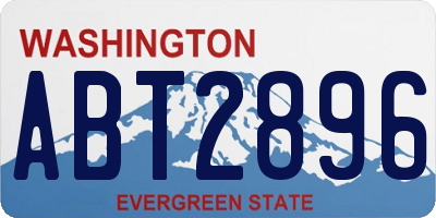 WA license plate ABT2896