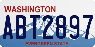 WA license plate ABT2897