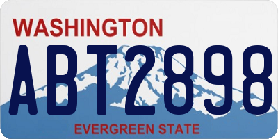 WA license plate ABT2898