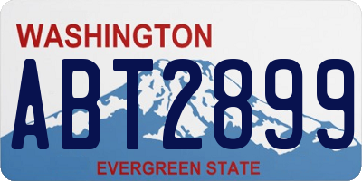 WA license plate ABT2899