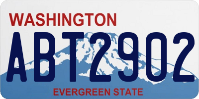 WA license plate ABT2902