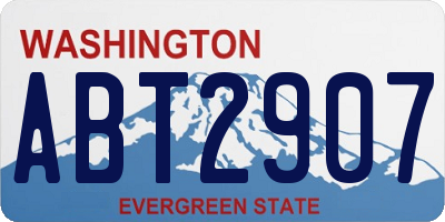 WA license plate ABT2907