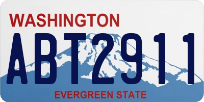 WA license plate ABT2911