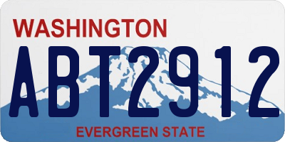 WA license plate ABT2912