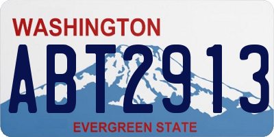WA license plate ABT2913