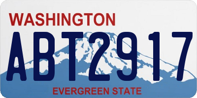 WA license plate ABT2917